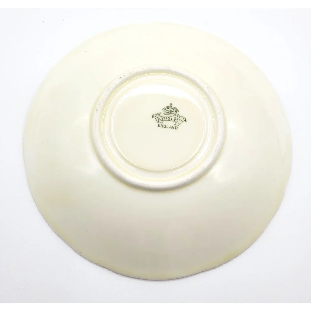 Vintage Aynsley Cup & Saucer #559 Orange & Gold Tone Tea Cup